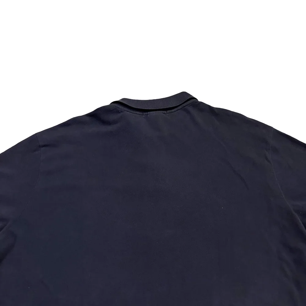 Polo Ralph Lauren Mens XXL Navy Blue Big Pony Splatter Graphic Polo Shirt Vtg